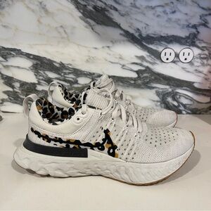 RARE: Nike React Infinity Flyknit Leopard Print Sneakers Size 7 Womens